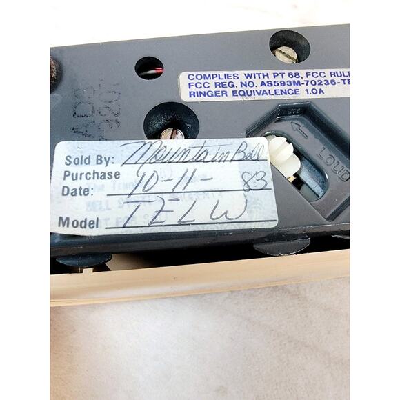 Vintage Pink Beige Trendline Trimline Rotary Dial Wall Phone Telephone TELW - Picture 5 of 16